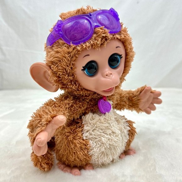 Hasbro FurReal Friends Baby Cuddles Giggly Monkey 2013 8" Toy Tested & Works - Picture 3 of 10